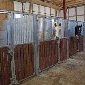 Voorwand Evando, Bongossi hout H: 230 cm,B: tot 300 cm