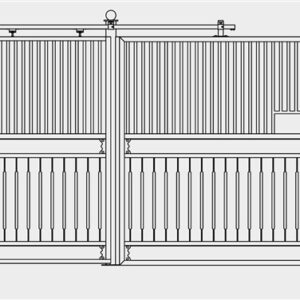 Voorwand Dolane 230 cm H, 300-350cm B Bongossi