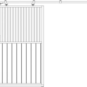 Porte coulissante pour box à chevaux,bois de Douglas