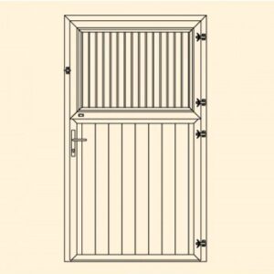 Staldeur, 2-delig, met draai-kipraam, 1200 mm B x 2215 mm H