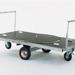 Platte Wagen type Combi-Jumbo met 2 zwenkwielen 1400mm B