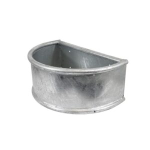 Voerbak halfrond, verzinkt, 550Bx350Tx240H met spijlen