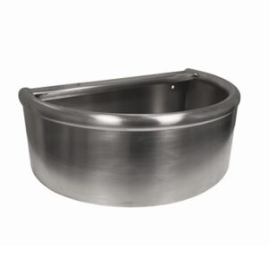 Mangeoire pour chevaux en acier inoxydable semi-circulaire