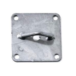 Vastzetbeugel op plaat