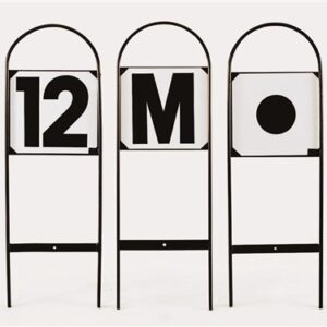 Dressuurletters, basisset voor een buitenring 20 X 40 m