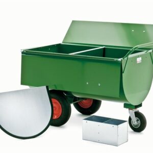 Deksel voor voerwagen 180 liter, poedercoating