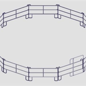 Longeercirkel panelhekkens diam 11m