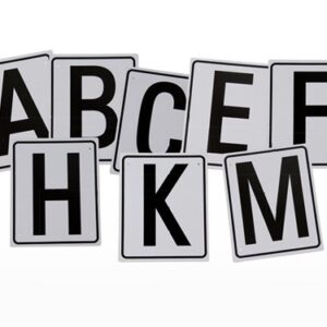 Dressuurletters, basisset voor rijhal 20 x 40 m