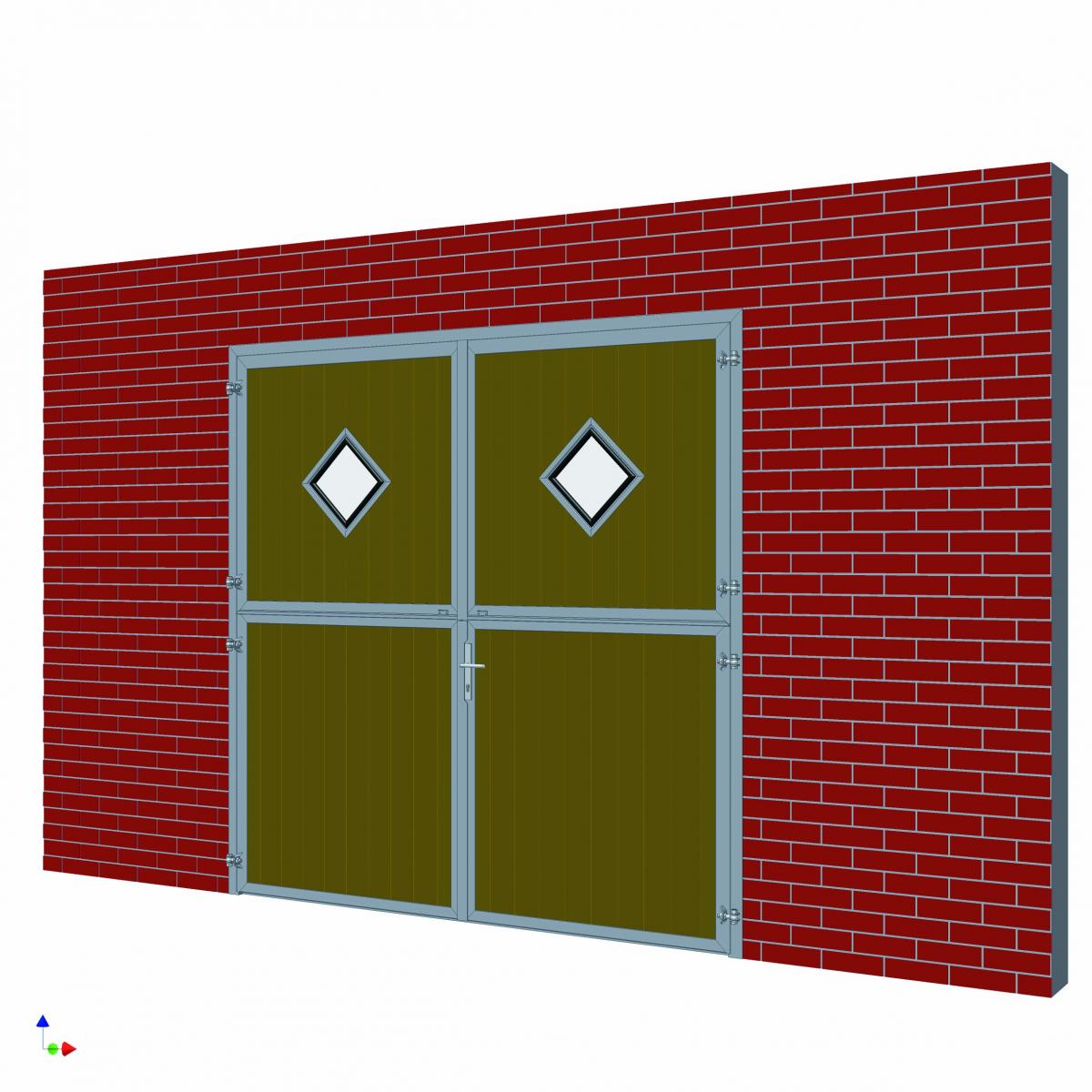 Staldeur 2-delig, met geruite ramen – Image 2