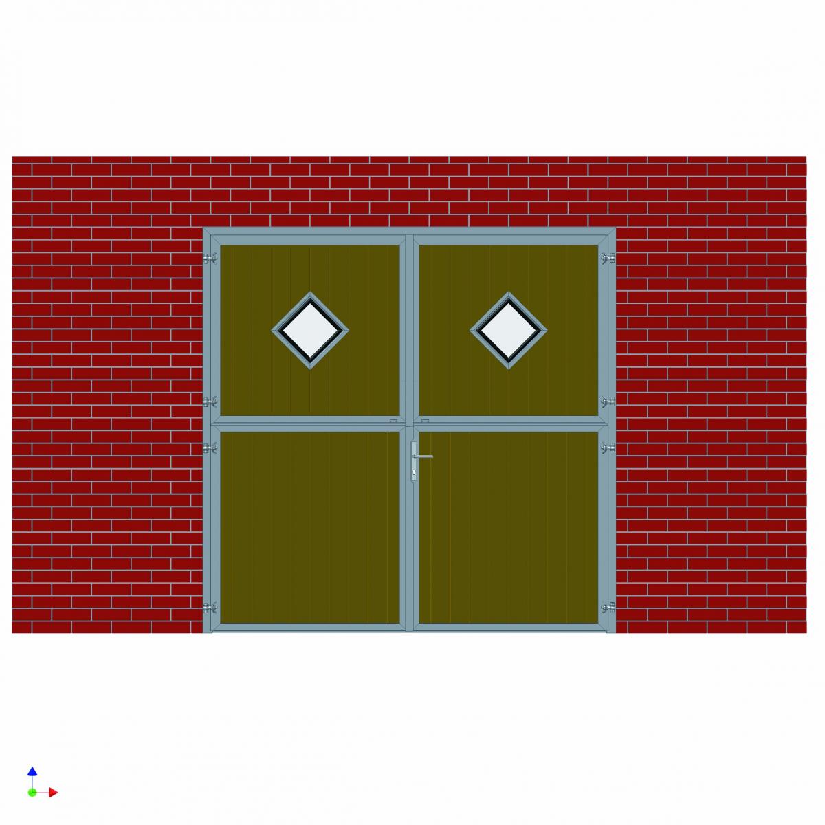 Staldeur 2-delig, met geruite ramen – Image 3