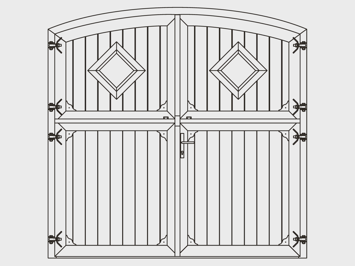 Porte d'écurie avec arceau – Image 3