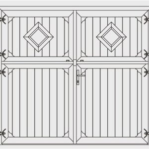 Porte d'écurie avec arceau, 240 L x 280/300 H cm