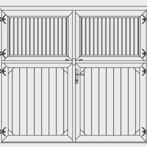 Porte d'écurie avec fenêtre pivotante, 240 L x 220 H cm