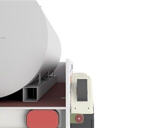 Achtersteun voor watertank