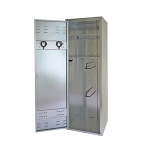 Armoire à selles standard de 190 x 60 x 60 cm avec serrure à papillon et 2 supports de selle
