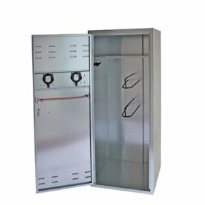 Armoire à selles standard de 150 x 60 x 60 cm avec serrure à papillon et 2 supports de selle