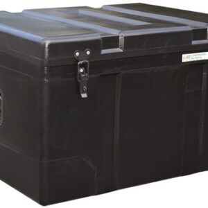 Horizontal zadelkast met metalen handvaten zwart