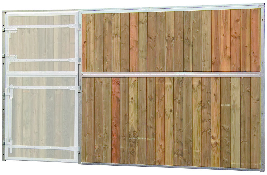 Voorwand volledig hout zonder staldeur