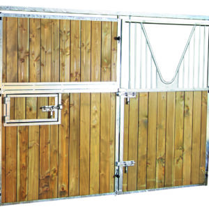 Façade de box ouvrante pleine bois/col de cygne