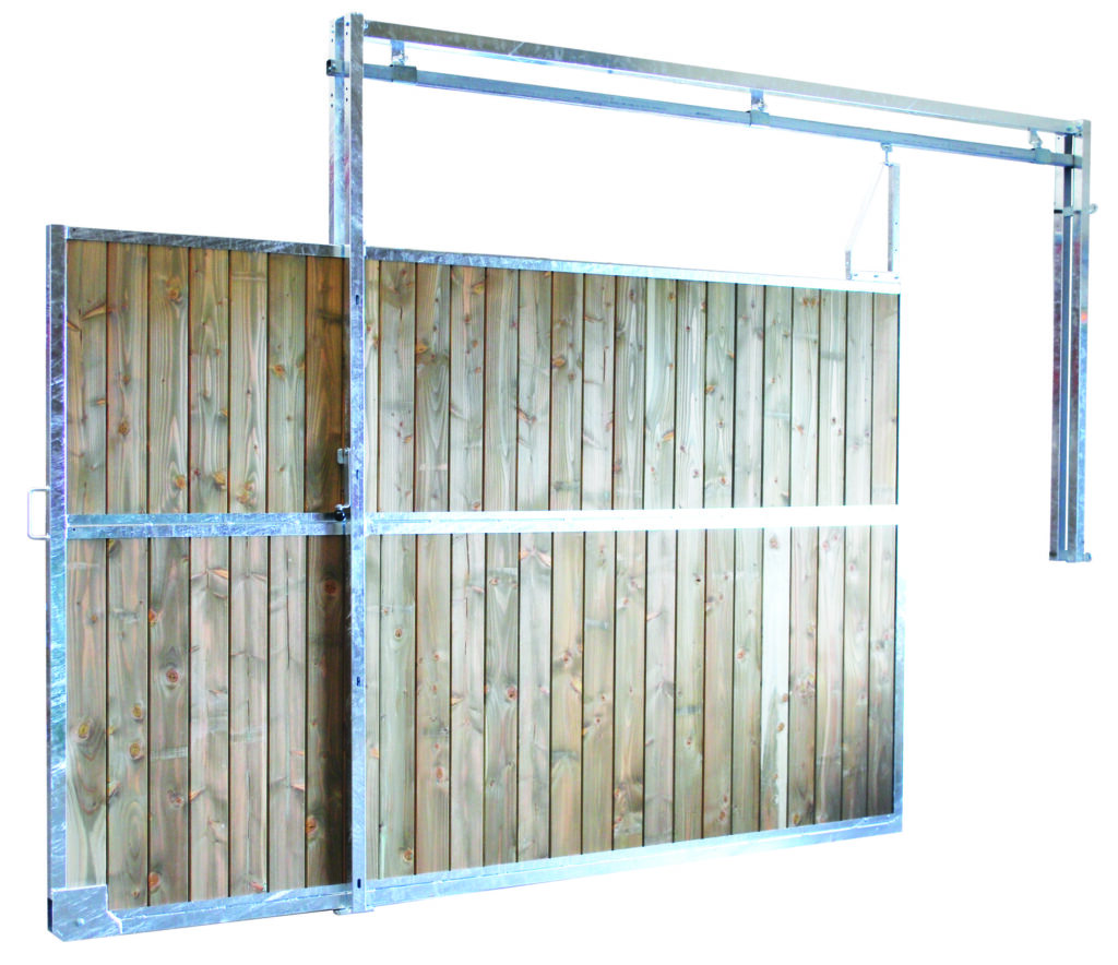 Uitschuifbare tussenwand volledig hout