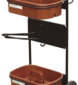 Chariot porte-selle Roulant PM avec bac de pansage Caramel