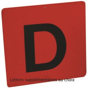 Extra letters voor mensport naar keuze rood