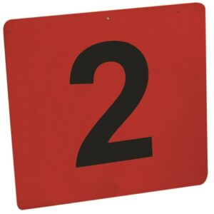 Cijfers set voor menwedstrijd 1 tot 20 rood