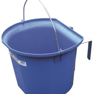 hangende voerbak/emmer 17,5L turquoise