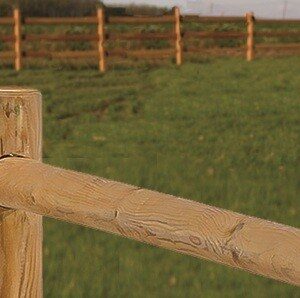 Traverse ronde en bois Oxford, 80 mm x 3000 mm de long