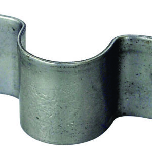 5 bevestigingsomega voor 3/4 roestvrij stalen buis, in zakje