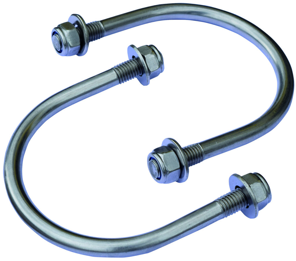 Set van twee rvs klemmen voor 102 mm buis