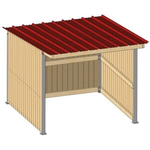 Abri 3,18x3,18 Clin Douglas 42 mm Bordeaux