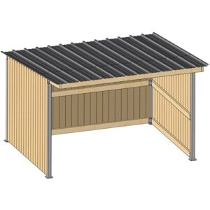 Abri 3,18x4,18 Clin Douglas 42 mm Ardoise