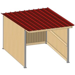 Abri 4,18x3,18 Clin Douglas 42 mm Bordeaux