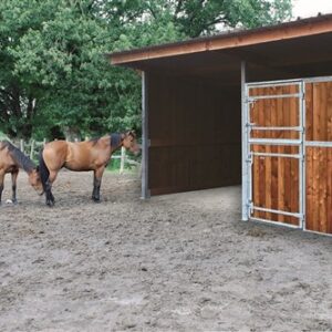 Verlenging Schuilstal 4,09mx4,18m Douglas hout 42mm BDX dak