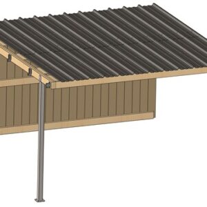 Verlenging Schuilstal 4,09mx4,18m Douglas 19mm , dak