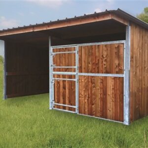 Verlenging Schuilstal 4,09mx4,18m Douglas 42mm , dak