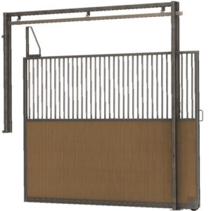 Cloison coulissante partie haute barreaudee bois Pin du nord