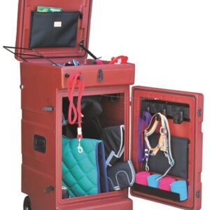 Malle roulante pour chevaux de selle grenat