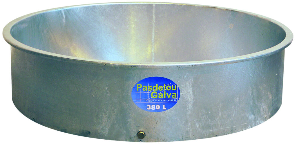 Weidedrinkbak gegalvaniseerde 380L voor pony's