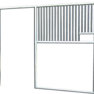 Voorwand voor gemetselde sokkel zonder deur 3m lang