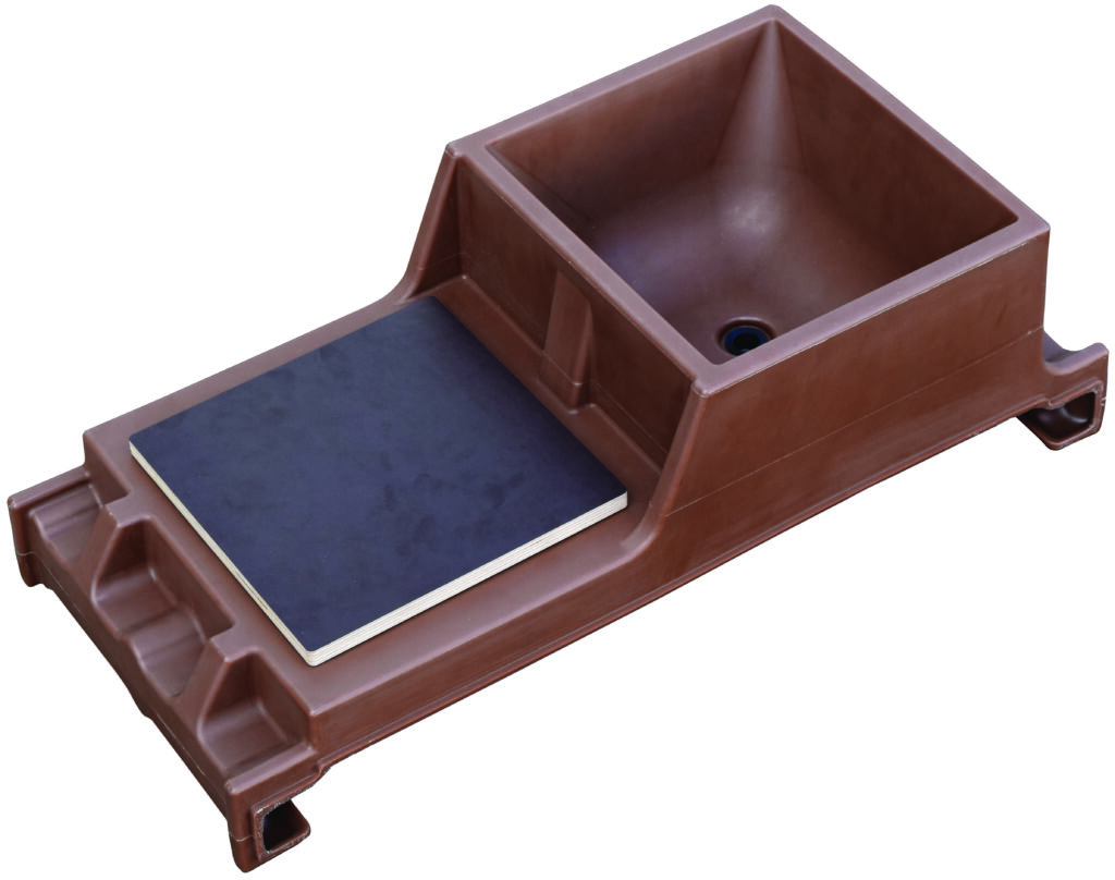 Schuifbare snijtafel, bruin, voor PRO-FEED wagen