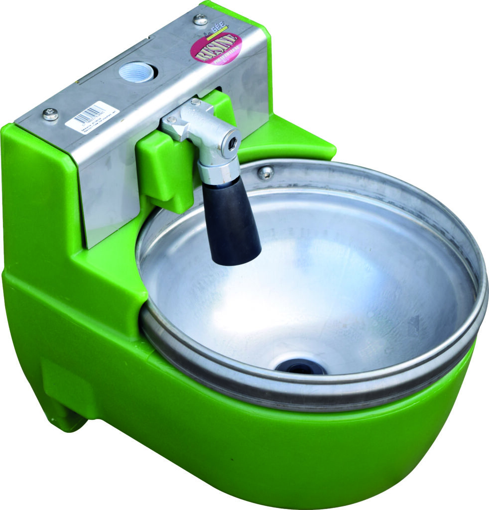 Drinkbak RESINOX II PE/INOX met buis zonder verwarming