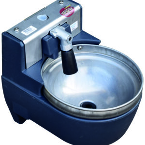 Drinkbak RESINOX II PE/INOX met buis met verwarming