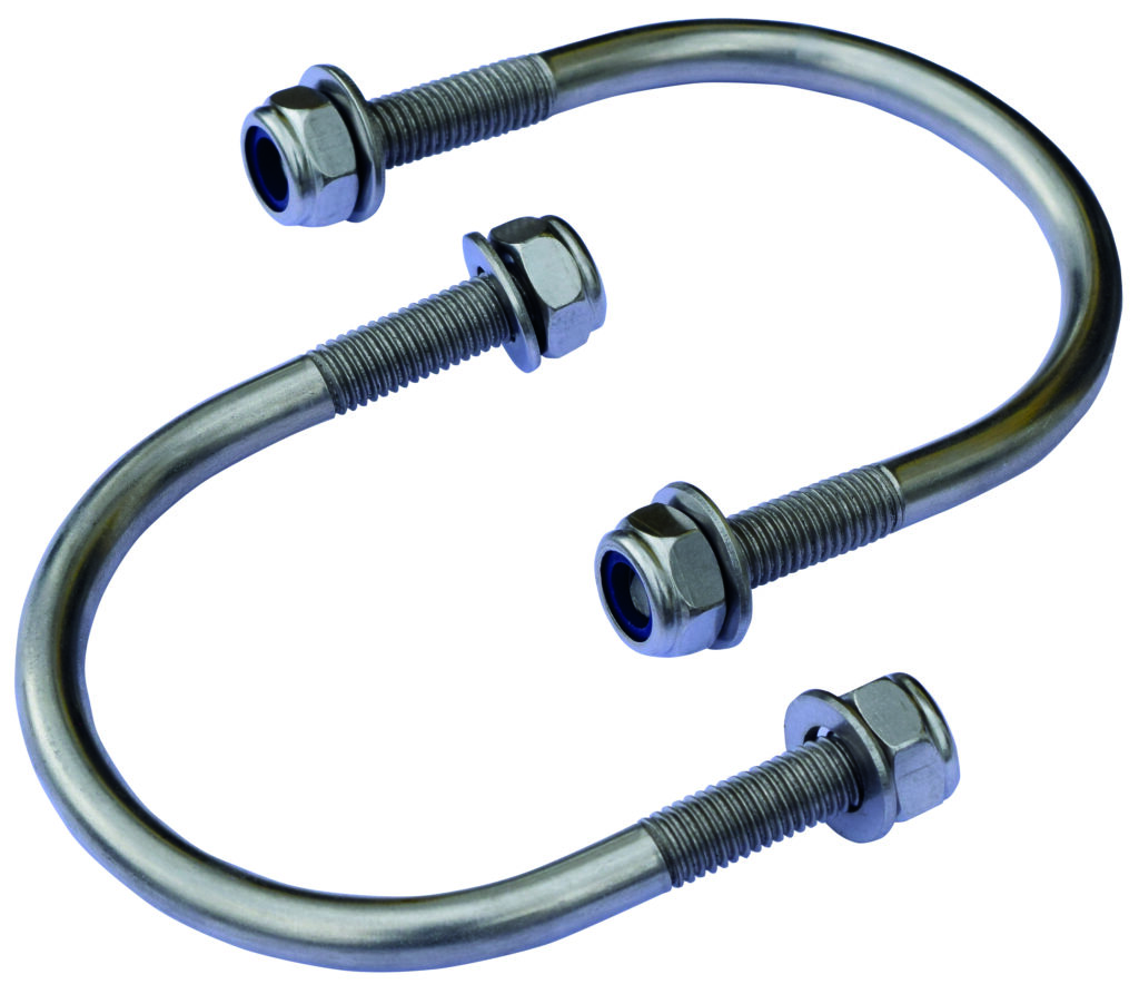 Set van twee rvs klemmen voor 76 mm buis