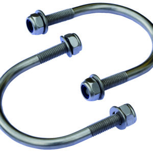 Lot de deux étriers inox pour tube 76mm