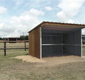 Abri 3,18x3,18 Planche Douglas 32 mm Bordeaux