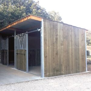 Extension d'abri 3,09x3,18 Clin Douglas 42 mm Bordeaux