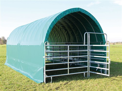 Weide tent met rond dak 3600 x 7200 x 3250 mm compleet