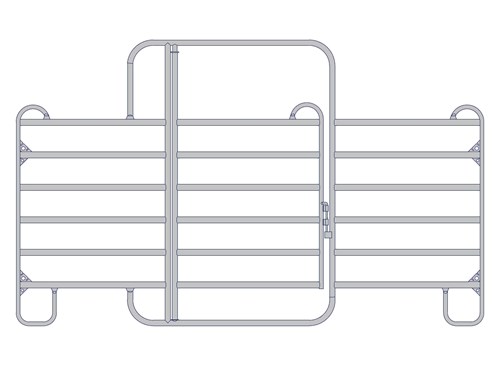 Panneau avec porte 360cm x 220 cm